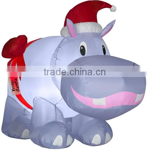 Christmas Decoration Inflatable Hippopotamus Inflatable River Horse Inflatable Behemoth for Sale