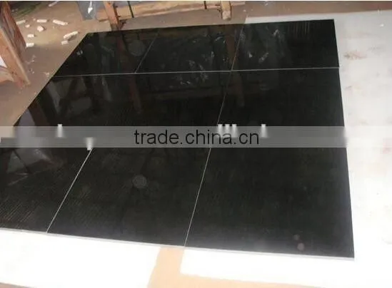 China cheap black granite slabs pavers