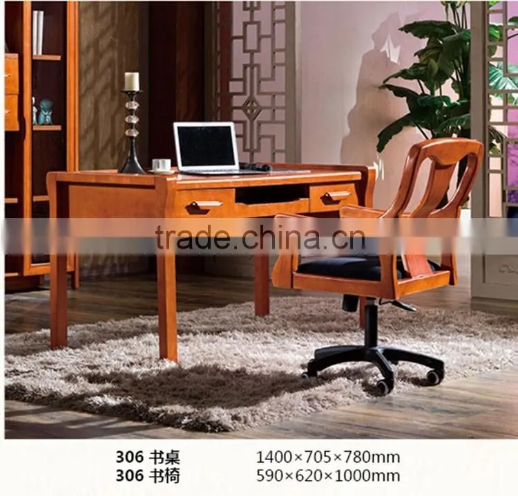 study room furniture set wooden writing table chair design