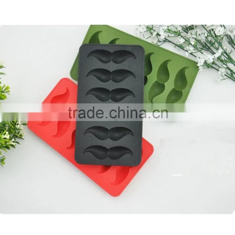 Hot Selling Black Mustache Silicone Ice Mold