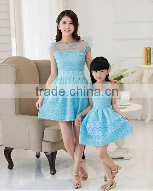 2015 Wholesale Mother And Daughter Dress Profession Factory Selling Cheaper Hot China Family Dress