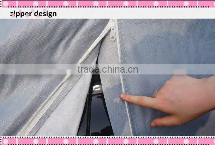 Black color 100% polyester universal fitted car cover
