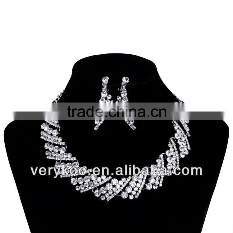 Indian artificial fashion pearl drop brdal earrings and necklace set,fashon bridal jewelry set