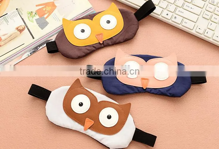 Wholesale korean funny cute animal custom blindfold anti-wrinkle and dark circle comfort travel sleeping cover eye mask