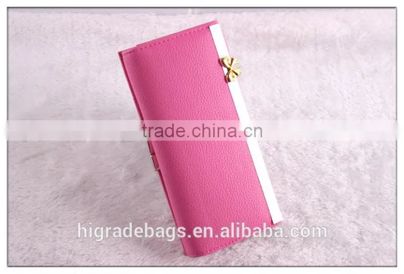 Fashion cheap leather plain wallet