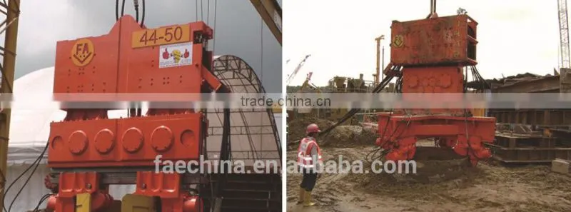 FAECHINA High efficiency hydraulic pedrail long screw vibratory hammer pile driver
