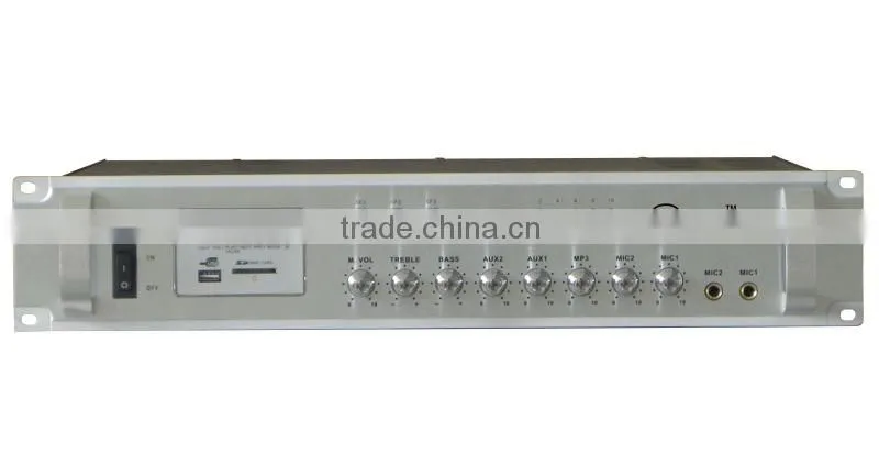110W 2U audio amplifier with MP3/FM/SD/Antenna