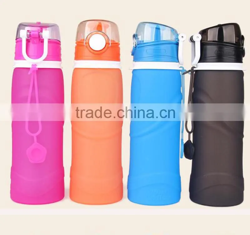750ML Whole Sale Monster Energy Eco-Friendly Feature Foldable Silicone Water Bottle