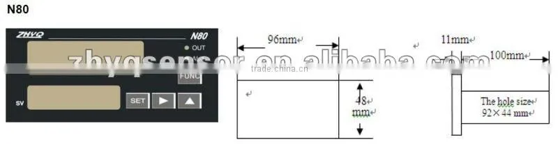 Panel-mount dual 4-digit pressure indicator
