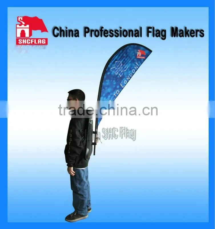 Outdoor custom printed flying backpack x banner