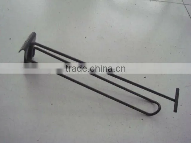 Wall-mounted slatted channel slotted slatwall square oval elliptical round display hook