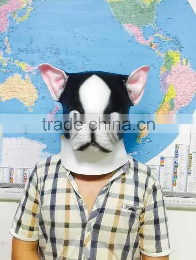 rubber animal head mask/full face animal mask/dog mask