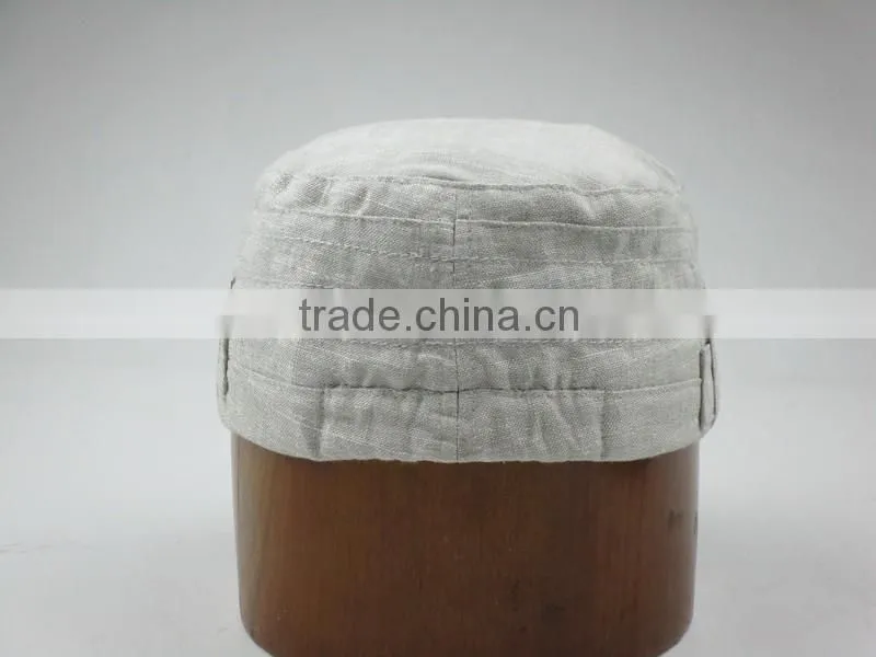 100% linen military army caps for women without logo