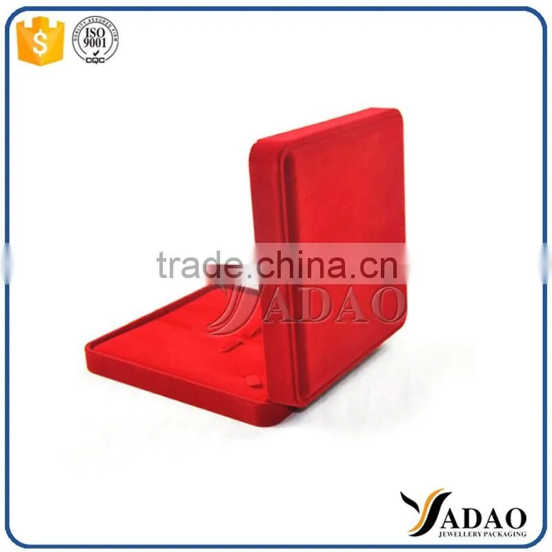 Alibaba china supplier custom red flocking purseforum jewelry package box