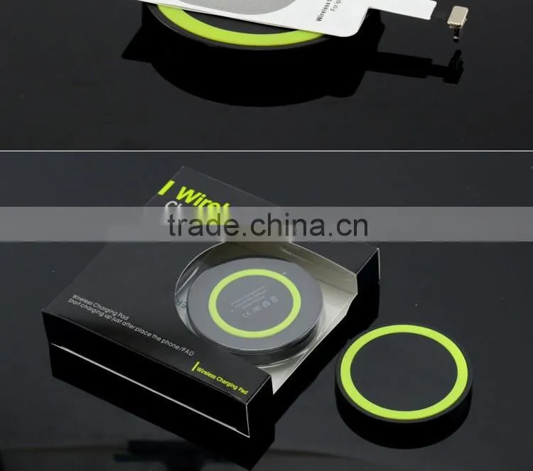 Hot sell qi wireless charger receiver for galaxy s5 , useful wireless charger for Samsung , 14 colors for choosing .