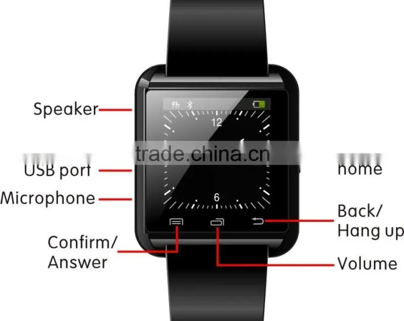 Bluetooth Smart Watch WristWatch U8 Plus Fit for Smartphones IOS Android Apple iphone 5/5C/5S/6 Android Samsung S4/S5/S6/Note4