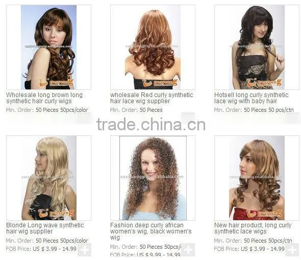 Wholesale price body curly women's fake long hair style women wig