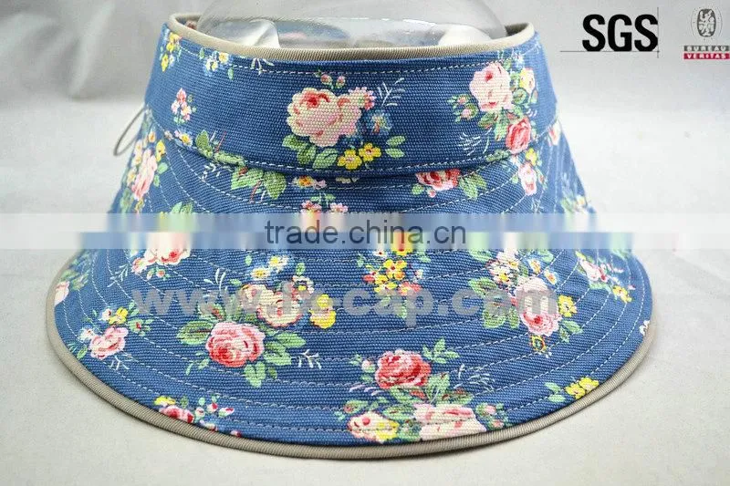 Summer ladies beach hat Foldable uv protection sun visor cap for women