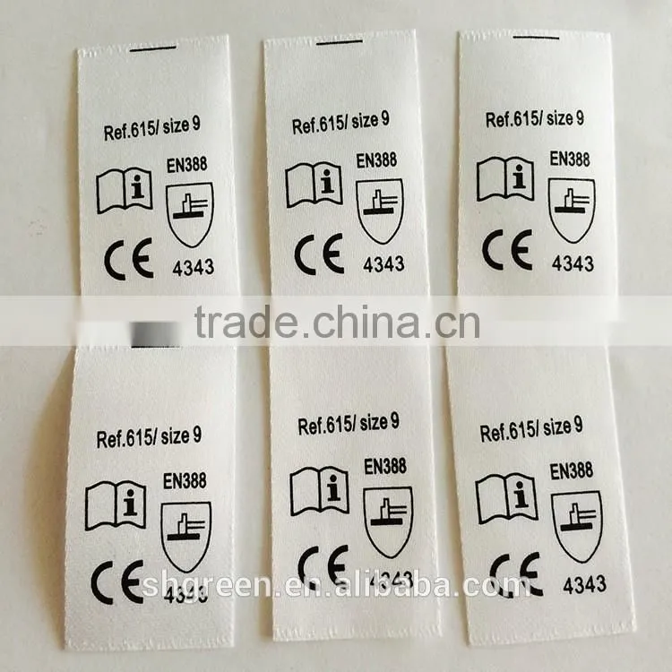 Dull surface polyester satin care printing label