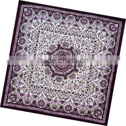Lady's Fashion Print Silk Twill Square Scarves