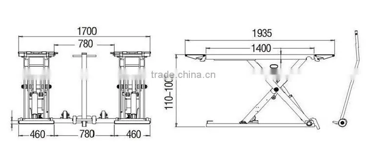 Removable Column Car Elevator,Scissor Car Lift