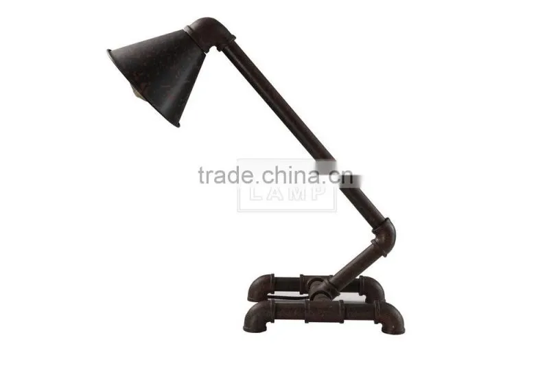 Steampunk Table Lamp Water Iron Pipe Desk Light Edison Bulb Light