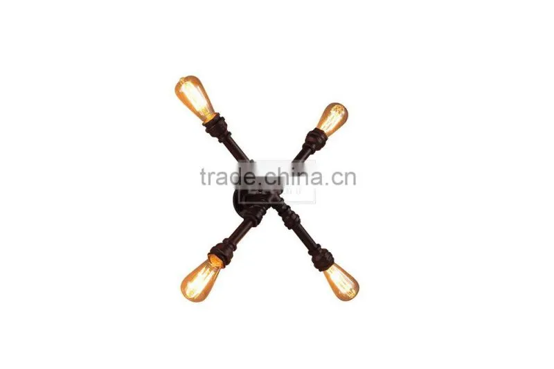 Industrial Metal Pipe Loft Wall Lamp Filament Wall Sconce Wall Mount