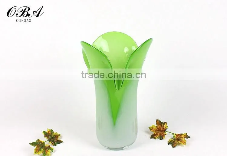 Modern creative cabbage shape handmade vase glass vase for desktop decoration