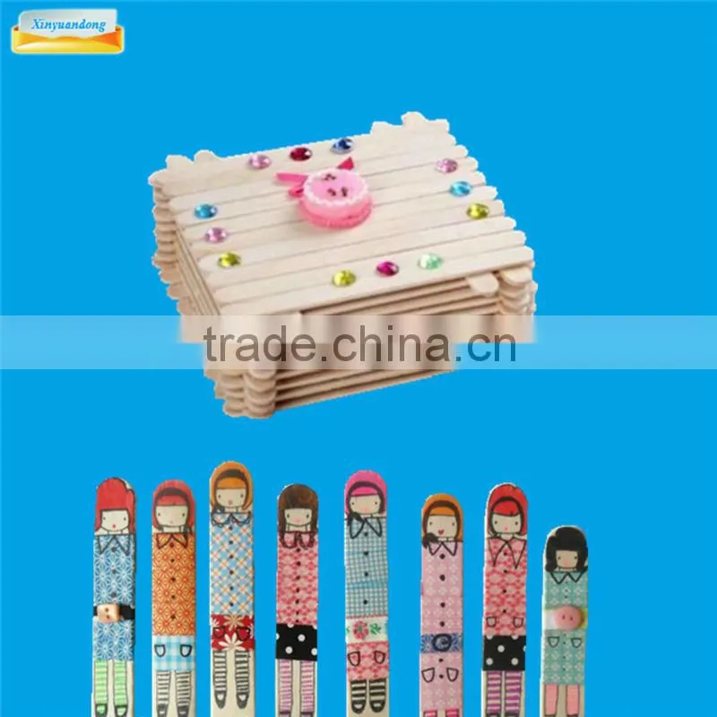Colored wooden ice cream sticks for toy / colored toy bars