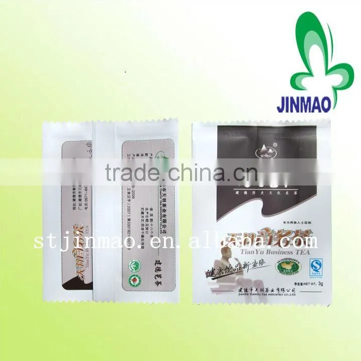 Plastic center sealed tea bag