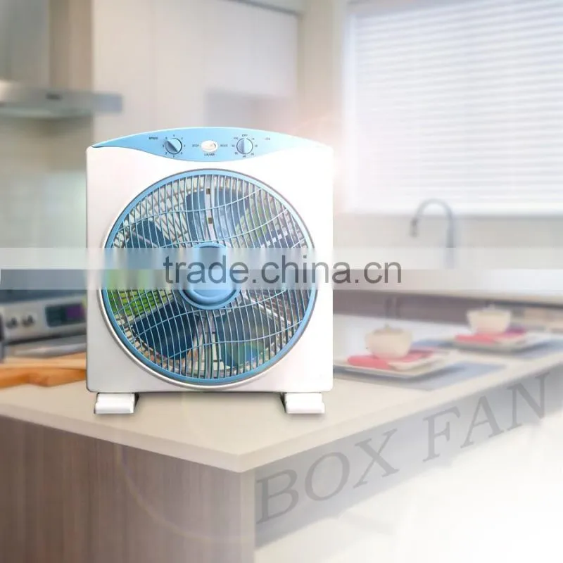 12 inch simple design electric plastic blue box fan