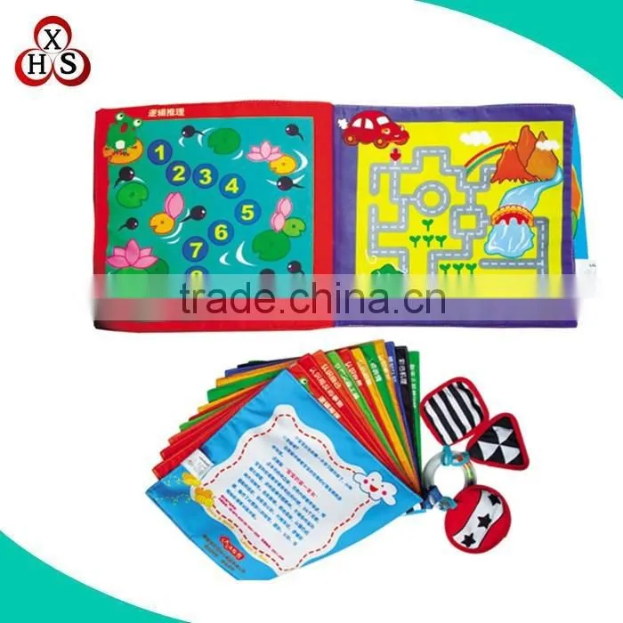 2016 baby kids soft plush memory cloth book, cute fabric baby bath book