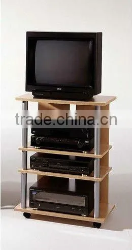 Small Wood/ MDF Board Finish TV Stand 4 Tiers Designed