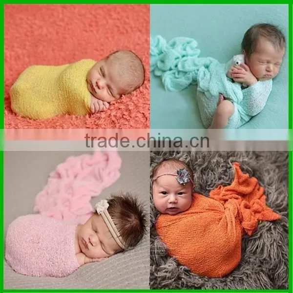 2017 Fashion Newborn Baby Rayon Wrap Baby Stretch Knit Wrap Photo Props