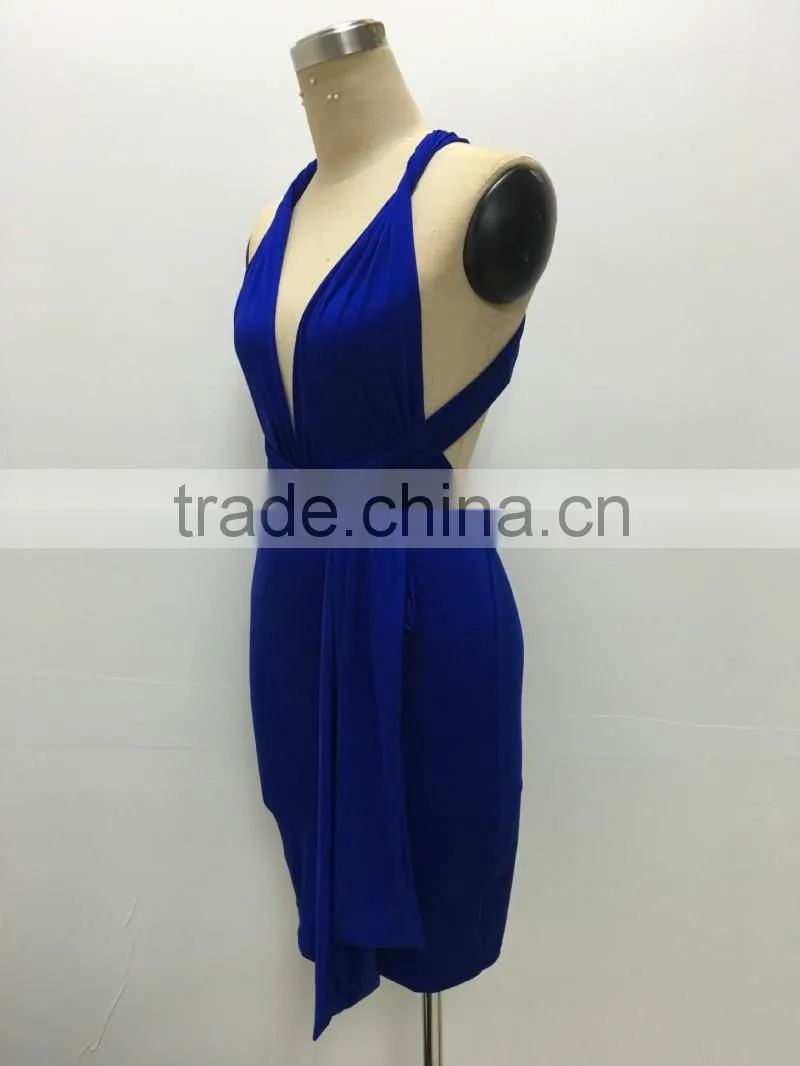 Bonvatt Sexy mini dress with belts women fahion dress 2017
