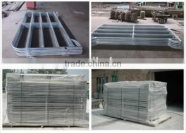 cheap metal tubular holding yards paddock fence rails used fence panel for livestock
