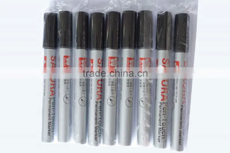 Refillable permanent marker pen without a clip