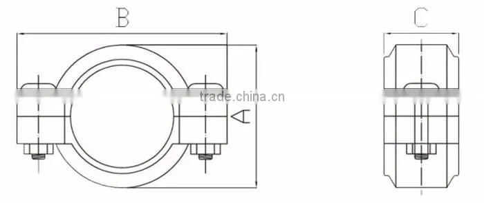 duoling FRP tractor coupling ss316 pipe