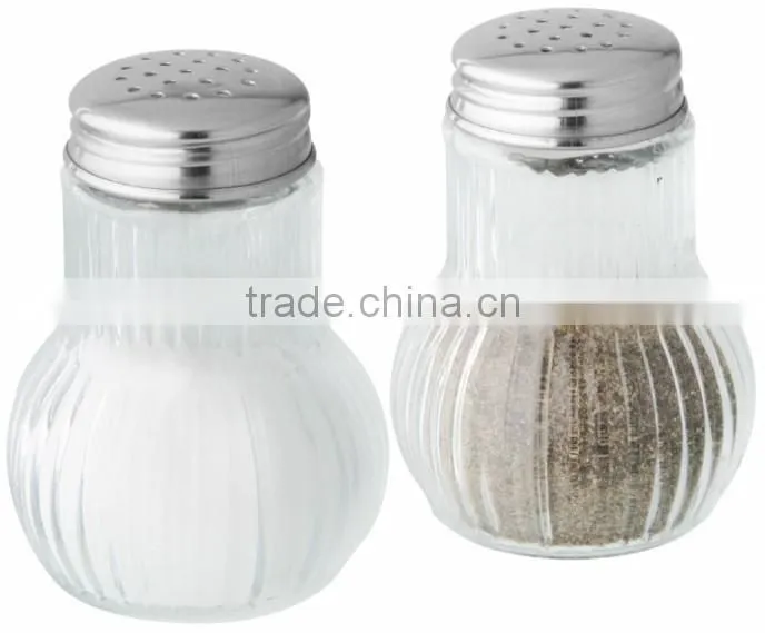 mini pepper &salt glass spice jar set