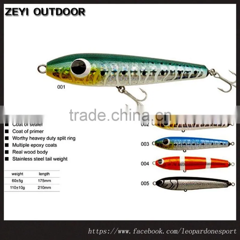 New Fishing Stickbait Popper Lure Wooden Bait For Sale