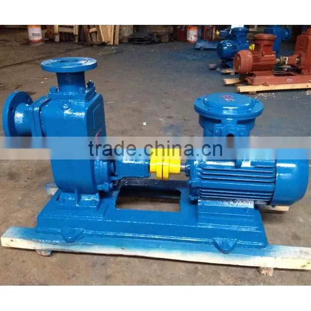 Self-priming centrifugal oil pump with electric engine