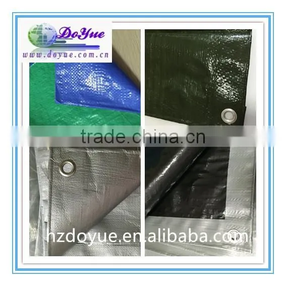 HDPE fabric light duty tarpaulin roll with grommet