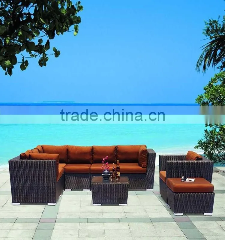 SD garden furniture resort hotel rattan wicker sofa set