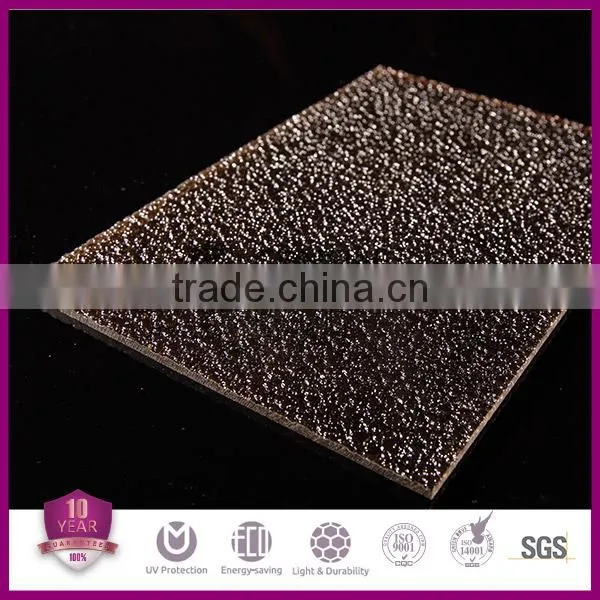 1.8mm Embossed Sheet Polycarbonate UV Coating 100% Virgin GE Raw Material 1220*30500mm In Roll Wholesale Low Price High Quality