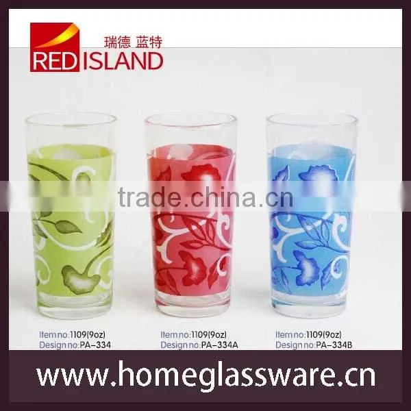 OEM Printed Round Drinking Glass Cup/Juice Glassware From Factory