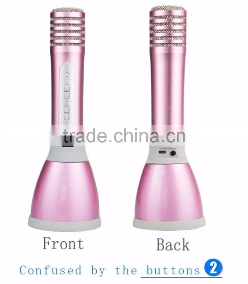 Alibaba wholesale portable Karaoke microphone for Smartphones Bluetooth speaker Portable Wireless Karaoke Microphone