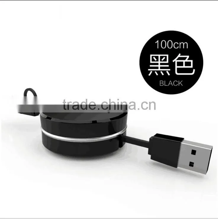 Hot Sale Hidden USB Data Cable Dual Universal Flexible USB Charging Cable For Iphone 5s/6/6s And Android Mobile Phones