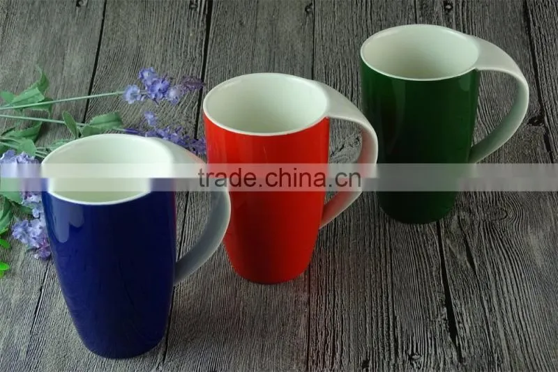 wholesale 400ML Glaze color porcelain coffee mug promotional mug