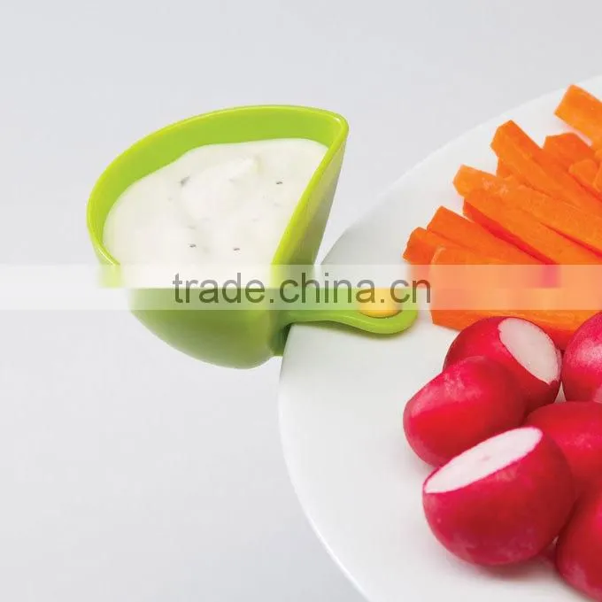 4 PCS Set Plastic Dip Clip Colorful Bowl Clip Mini Plate Sauce Clip