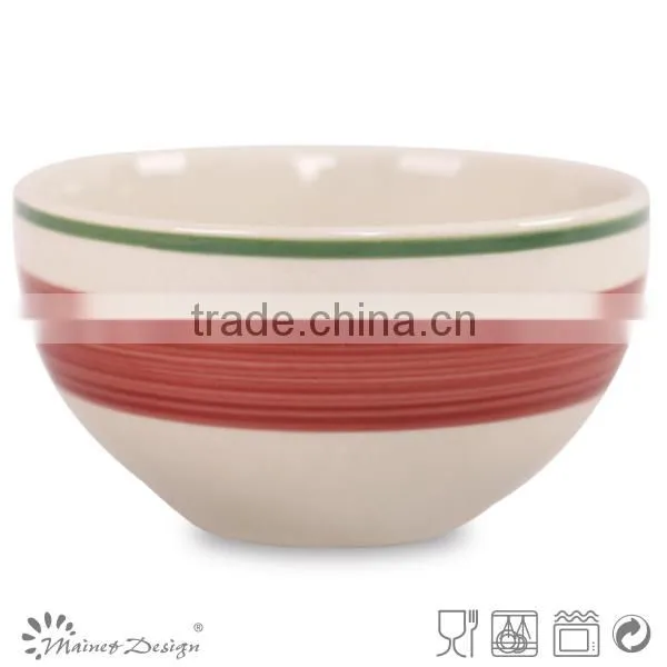 Colorful Stoneware Rice Serving Bowl